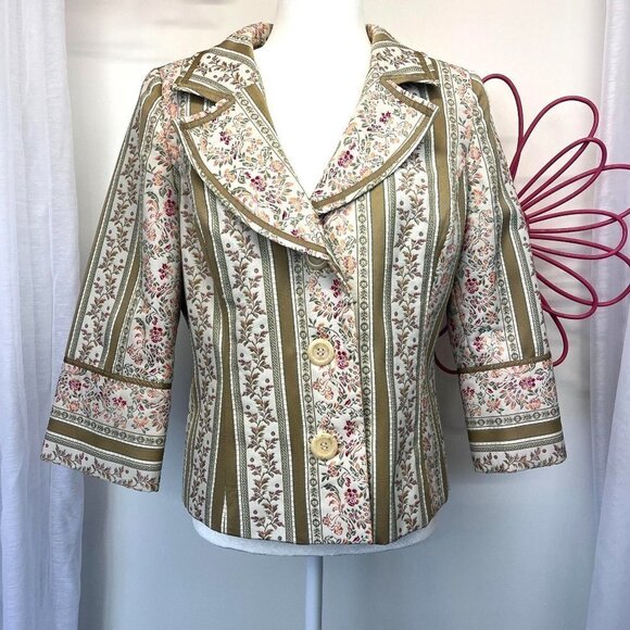 Marsh Landing Vintage Tapestry Brocade Blazer Jacket Ladies Size MED Victorian - Picture 1 of 6